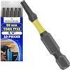 MONTERAL 10 Pezzi Inserti per Avvitatore Professionali TT25 x 50 mm - Impact Torx Set con Gambo Esagonale 1/4 - Punte Avvitatore Realizzata in Acciaio Legato S2 - MONTERAL