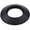 TYGERIX® Rosone Coprimuro Nero in Silicone da 120 e 125 mm | Rosetta Flessibile per Copertura Tubi di Caldaie Stufe e Qualsiasi Impianto | Resiste fino a 1000°C | Indeformabile | Materiale Certificato