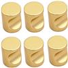 BOZONLI 6pcs Rotonda Pomelli Maniglie per Mobili Cassetti Armadio Cassettiera da Cucina Bagno 17mm (Golden)