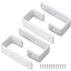 BQLZR Ganci resistenti a 7 forme per scaletta per letto a castello, per casa, confezione da 4, colore: bianco
