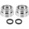 QUARKZMAN 2Pc Adattatore Aeratore Rubinetto, Femmina M22 A Maschio M22 Con Guarnizione, Lunghezza 13mm