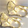 Wankd Catena luminosa a LED, 2 pezzi, con conchiglia, 15 LED, con stelle marine, per Natale, feste, matrimoni, giardino, 1,5 m (batteria non inclusa)