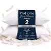 Pro Home Cuscini in piuma d'oca e piumino d'anatra, 1200 g/m², lussuosi, confortevoli, con fodera in cotone, ipoallergenici, qualità alberghiera, dimensioni standard del Regno Unito, 48 x 74 cm