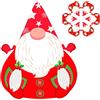 Pwsap Tovagliette Natalizie in PVC da 6 Pezzi, Tovagliette da Pranzo Impermeabili Adorabili per Natale, Set di Tovagliette Natalizie Rosse con Gnomi, per Feste di Natale da Tavolo da Pranzo in Cucina