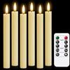 YushengTai 6 Pezzo Candele Led, 25 CM Candele Finte Led con Funzione Timer, Candele Led Fiamma Oscillante per Decorazioni Interne, Decorazione Helloween (Batterie Non Incluse)