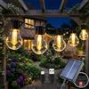Cnulenzt Ghirlanda luci da esterno solare, 9 metri, 20 LED, lampadine in plastica infrangibile, IP65, impermeabile, 8 modalità luce calda per giardino, terrazza, balcone, pergola, feste