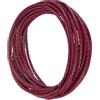 CALFOVERA Cordino Intrecciato in Vera Pelle da 4.6 m per La Creazione di Gioielli, Rotondo, 3mm, in Vera Pelle Rosso Scuro, Cordoncino Bolo Piegato per La Creazione di Collane, Bracciali, Trecce, Av