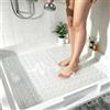 BASVII Tappeto Doccia Antiscivolo 53x53cm con Ventose, Tappetino Doccia antiscivolo Lavabile in Lavatrice senza BPA, per Vasche da Bagno, Pavimenti del Bagno