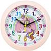 Kiddus Orologio da Parete Bambini per Imparare l'Ora, Orologio Educativo 20cm con Lancette Scritte Ora e Minuto per Bimbo e Bimba, Silenzioso per Cameretta e Studio, Sistema Pedagogico Numeri Grandi