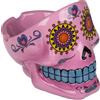 BLUECHOLON Posacenere in resina con teschio messicano, design del Día de los Muertos, multicolore, 12 cm, 6 colori assortiti, con scatola regalo (rosa)