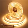 BERIXDEEP 12mm Striscia LED COB 5 Metri, Continuo e Senza punti con 2 File, 600 LED/m, 24v, 24w/m, 90 lm/w, CRI 92+, Striscia LED Bianco Caldo per Industriale e Commerciale (senza alimentatore), 3000K