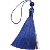 Blausky 10 nappe di seta da 15 cm, morbide nappe colorate fatte a mano, per fai da te, con perle di vetro, per la creazione di gioielli, segnalibri, orecchini, decorazioni per la casa, blu reale