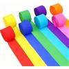 Augesak 8 Rotoli Carta Crespa Colorata,Nastro Carta Crespata - 4,5 cm x 25 m,per Matrimoni,Decorazioni per Feste,Compleanni (8 Colori Arcobaleno)