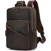 Newsbirds Zaino Vera Pelle Laptop 15,6 Pollici Business Porta PC 1825 Marrone Scuro