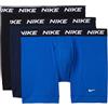 Nike Boxer da Uomo in Cotone Elasticizzato per Tutto Il Giorno, Biancheria Intima da Uomo, Confezione da 3, Nero/Nero/Nero, XX-Large