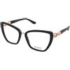 Guess GU50180 001 | Occhiali da Vista Graduati | Prova Online | Plastica | Cat Eye, Ovali / Ellittici | Nero | Adrialenti