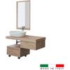 Mobile bagno sospeso shelf rovere con cassetti, 120x50x8 cm