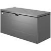 Biohort Baule da esterno impermeabile biohort stylebox 140 in acciaio zincato grigio scuro metallizzato 400 lt 140x60x71 cm - cod. b340410