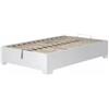 Letto piazza e mezza contenitore con piedini bed box bianco 120x190 cm