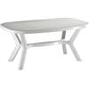 Tavolo da esterno antibe in polipropilene bianco 160x90x73 cm