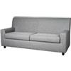 BellaHome Divano bellahome ester 3 posti in tessuto grigio scuro 187x80x85 cm