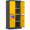 Fami Armadio per infiammabili fami linea 391 con vasca stagna esterna in lamiera giallo 94,4x54x190 cm