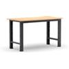 Fami Banco da lavoro garage fisso fami linea 391 in legno di faggio e lamiera grigio antracite 102,4x75x87,7 cm