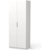 Armadio 2 ante battenti bianco 79,4x51,1x203 cm