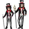 W WIDMANN MILANO Party Fashion - Costume da bambino Prete Voodoo, scheletro, costume di Halloween