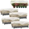 iBamso Riparo delle Piante d'inverno, Coprivaso Rettangolare Protegge Le Piante da Balcone e Davanzale dal Gelo, Telo Antigelo Piante per Piante con Coulisse alle Due estremità- 4Pcs 100 x 45 x 40 cm