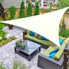 AXT SHADE Vela Ombreggiante Impermeabile Triangolare 4x4x4m Tenda a Vela Parasole e Protezione Raggi UV per Esterno Terrazza Giardino-Crema