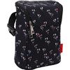 ViaGasaFamido Borsa Termica per Biberon Impermeabile in Nylon Isolante per Passeggino e Allattamento Mamma con Motivo Floreale Nero per Asilo Nido all'Aperto