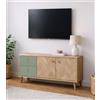 Schildmeyer Visby Lowboard 160937 - Tavola decorativa in rovere chiaro, con motivo a spina di pesce, 109 x 33 x 54,1 cm