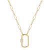 KOOUNUATA Collana Lunga in Oro 18K Collana con Pendente per Donne e Ragazze Gioiello Minimalista Fatto a Mano Collana a Forma di Y per Maglione Regalo per Lei