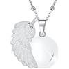 MAMIJUX Chiama Angeli Mamma Idea Regalo Gravidanza Collana Donna Richiamo degli Angeli Catenina Acciaio