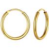 Suplight Orecchini Cerchio Donna Oro Orecchini Donna Cerchio Argento 925 Placcato Oro 20mm Huggie Piccoli con Confezione Regalo