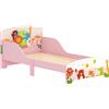 AIYAPLAY letto per bambini, letto a pavimento per bambini, motivo animalier, 140x70 cm con pannelli protettivi laterali e rete a doghe