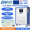 EASUN POWER Batteria LiFePO4 EASUN 48V 300AH con oltre 6000 cicli, Bluetooth, 51.2V 15KWH, Batteria al Litio per Accumulo di Energia Solare con BMS per Inverter, STOCK UE