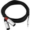 Omnitronic 30225157 cavo adattatore XLR [plug 1x jack 3,5 mm - 2x xlr plug 3 pol