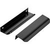 Ravinte Hardware Confezione da 10 maniglie nere per armadietti, con bordo delle dita da 150 mm, con bordo delle dita, per armadietti