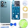 iStable Vetro Posteriore Scocca Compatibile con Xiaomi Redmi Note 13 PRO 5G Back Cover Copri Imposta Verde