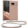 kwmobile Custodia Compatibile con Google Pixel 7 Cover - Back Case in Silicone TPU - Protezione Smartphone con Cordino - coconut swirl