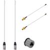 Gbformat 868MHz Antenna LoRa 10dBi per Meshtastic LoRa Long Range Soft Whip-Antenne, SMA Maschio 195 mm + Cavo da (U.FL IPX) a SMA Femmina per ESP32, LoRa 32 V3, LoRa32u4 II (2 Pezzi-Bianco)