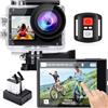 icefox Action Cam 4K 60FPS 20MP, Fotocamera Subacquea con EIS, Telecamera Subacquea con Zoom 5X, Telecomando WiFi e App per Modificare Video e Foto, Ideale per Ciclismo, Immersioni e Nuoto