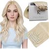 RUNATURE Extension Clip Capelli Veri 40cm 120g 7pcs Bionda Bianca #800