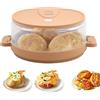 Nivofu Cuoci Patate Microonde, Patate Perfette in Soli 5-8 Minuti, Contenitori per la Cottura al Microonde con Valvola a Vapore, Lavabile in Lavastoviglie, Senza BPA, 25,5 x 19 x 9,7 cm, Trasparente