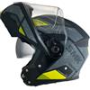 DOBLE XX Casco modulare GULLWING Navigator Nero Giallo e Grigio Omologazione 22.06 con doppia visiera P/J (4XL 67/68)