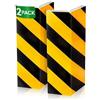 NURADA Protettore Colonne Garage. 2 pezzi. Protezione da parete Garage. Protezione in schiuma adesiva Colonne quadrate. Gomma Porte Garage/Parcheggio. Graffi auto, 40 x 20 x 2 cm (riflettente giallo)