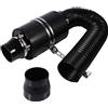 lyrlody di Aspirazione Aria,Filtro dell' Aria Fredda,Tubo di Flusso Kit, di Aspirazione 7 cm Series Box,Auto Automobile Racing Aria Filtro,Nero