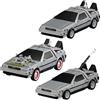 BANDAI Set Completo 3 Modelli Auto 10cm DeLorean da RITORNO AL FUTURO 1 2 3 - Originali Gashapon BANDAI Giappone